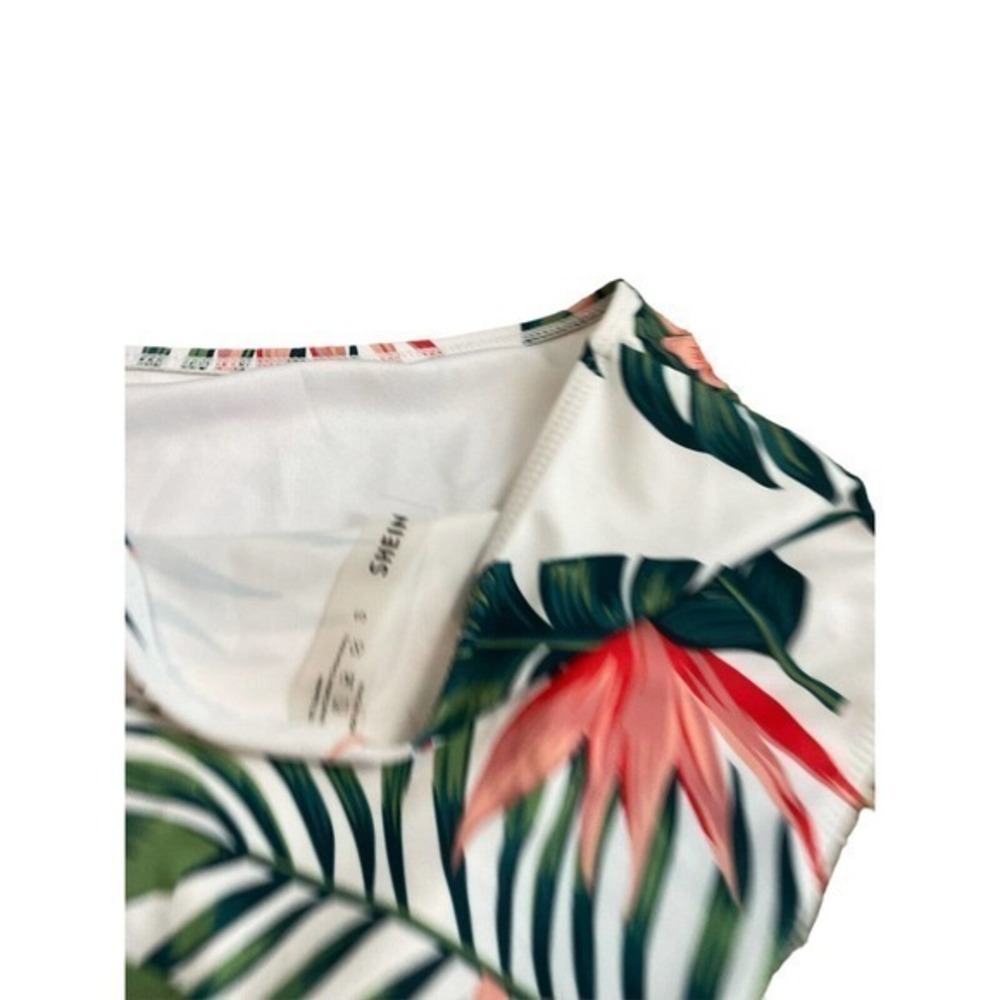 Lot of 4 bikini bottoms & 1 Top Size Small SHEIN 2 High Rise Floral Blue - Picture 4 of 11